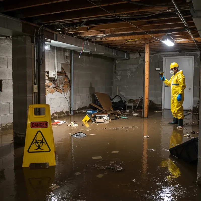 Flooded Basement Electrical Hazard in Wilmer, TX Property